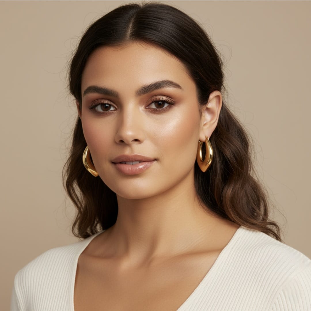 Saachu Bling - U Shape Anti Tarnish Hoop Earrings